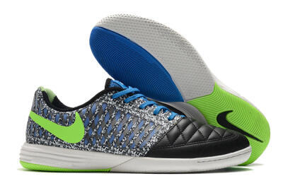 Men's Nike Lunar Gato 2 IC Indoor & Futsal Low-Tops Football Shoes - Black/Blue/Yellow
