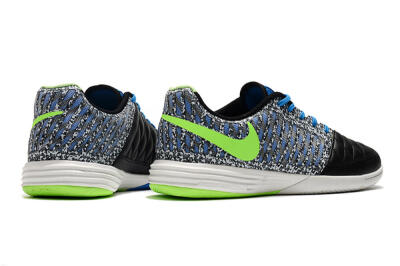 Men's Nike Lunar Gato 2 IC Indoor & Futsal Low-Tops Football Shoes - Black/Blue/Yellow