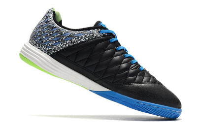 Men's Nike Lunar Gato 2 IC Indoor & Futsal Low-Tops Football Shoes - Black/Blue/Yellow