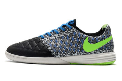 Men's Nike Lunar Gato 2 IC Indoor & Futsal Low-Tops Football Shoes - Black/Blue/Yellow