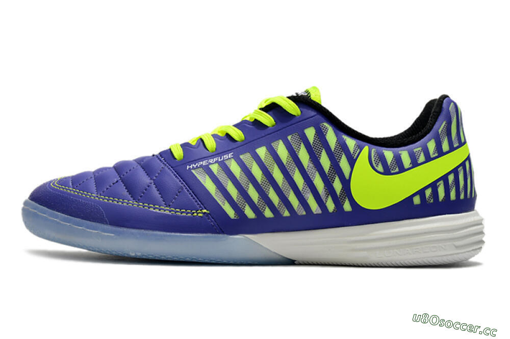 Men's Nike Lunar Gato 2 IC Indoor & Futsal Low-Tops Football Shoes - Blue/Yellow/White 0