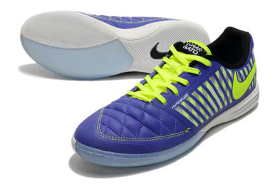 Men's Nike Lunar Gato 2 IC Indoor & Futsal Low-Tops Football Shoes - Blue/Yellow/White