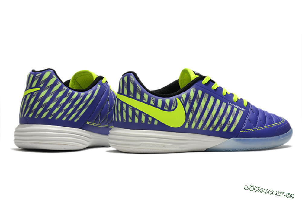 Men's Nike Lunar Gato 2 IC Indoor & Futsal Low-Tops Football Shoes - Blue/Yellow/White 6