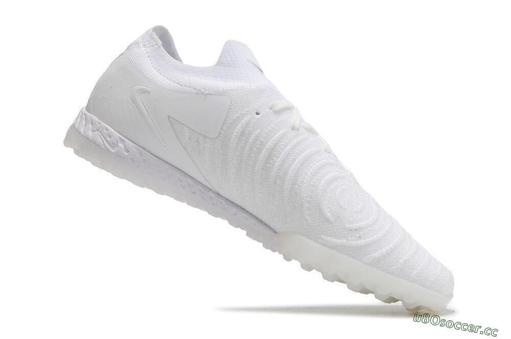 Men's Nike Phantom GX 2 Elite TF Artificial Turf Low-Tops Football Shoes - White/Beige/Black 4