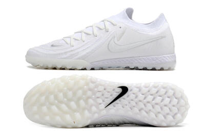 Men's Nike Phantom GX 2 Elite TF Artificial Turf Low-Tops Football Shoes - White/Beige/Black
