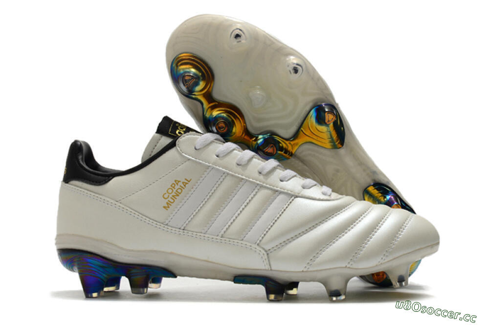 Men's Adidas Copa Mundial 21 FG Firm Ground Low-Tops Football Boots - Beige/Black/White 2