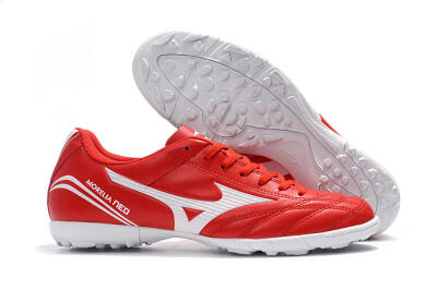 Men's Mizuno Morelia Neo TF Artificial Turf Low-Tops Football Shoes - Red/White