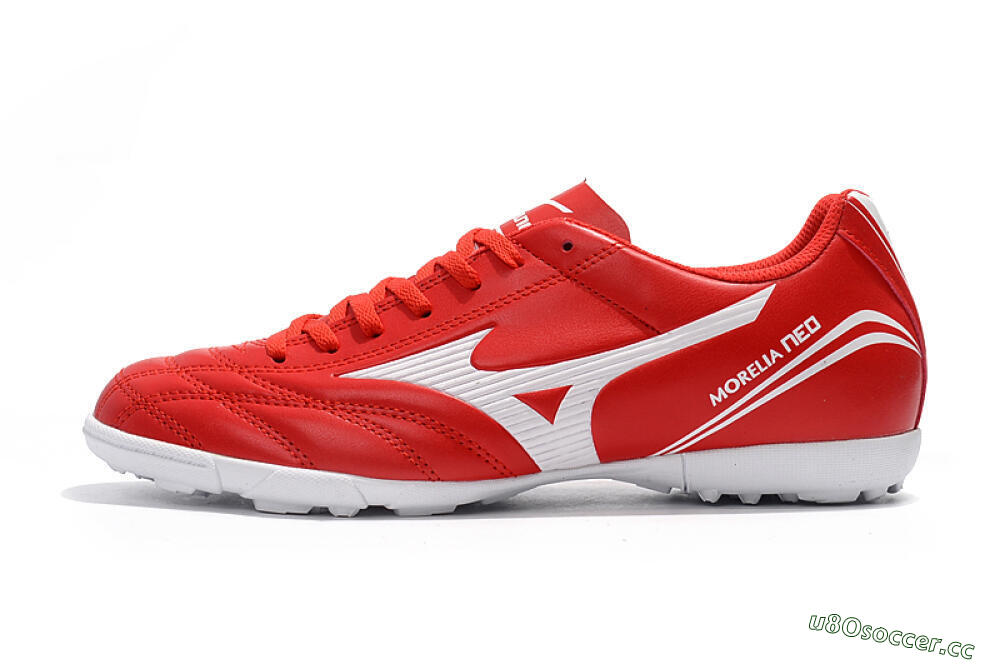 Men's Mizuno Morelia Neo TF Artificial Turf Low-Tops Football Shoes - Red/White 0