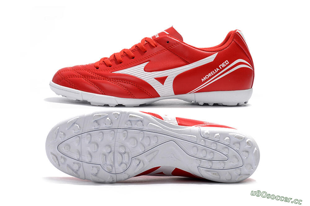 Men's Mizuno Morelia Neo TF Artificial Turf Low-Tops Football Shoes - Red/White 1