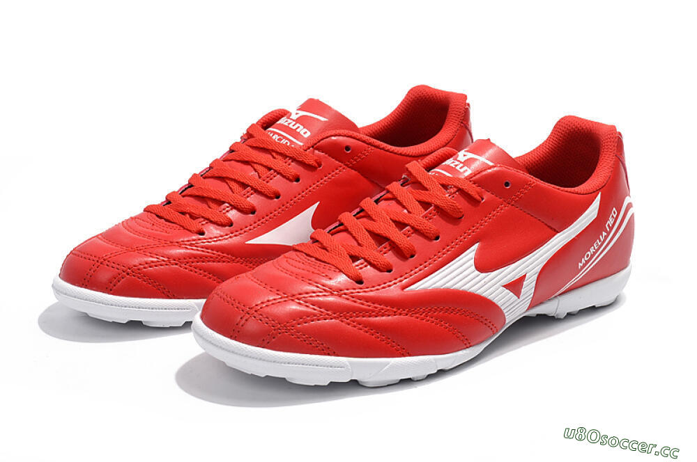 Men's Mizuno Morelia Neo TF Artificial Turf Low-Tops Football Shoes - Red/White 5