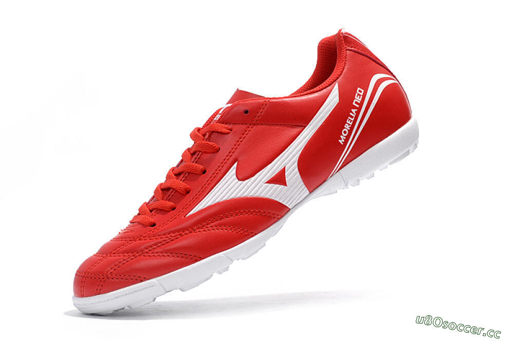 Men's Mizuno Morelia Neo TF Artificial Turf Low-Tops Football Shoes - Red/White 8