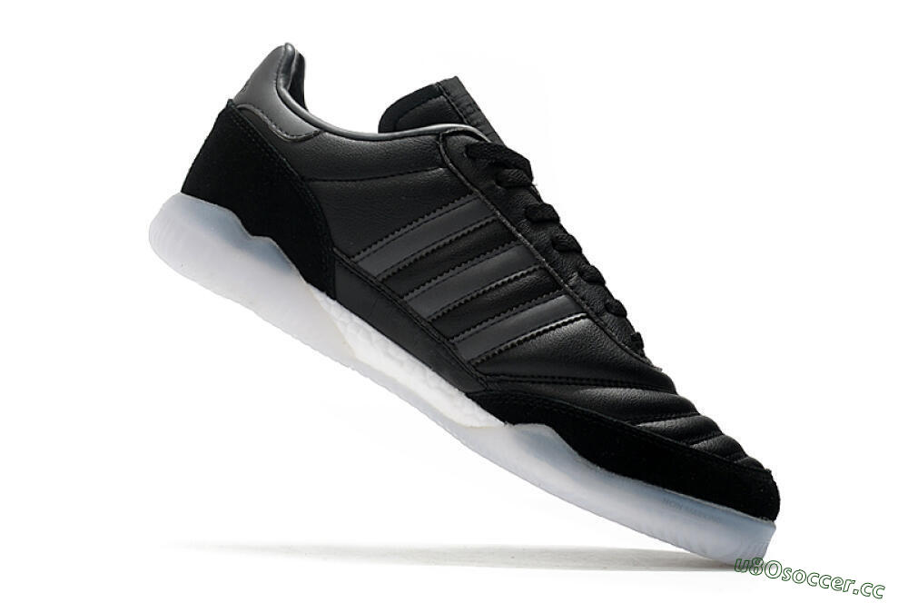 Men's Adidas Copa Mundial IC Indoor & Futsal Low-Tops Football Shoes - Black/White 4