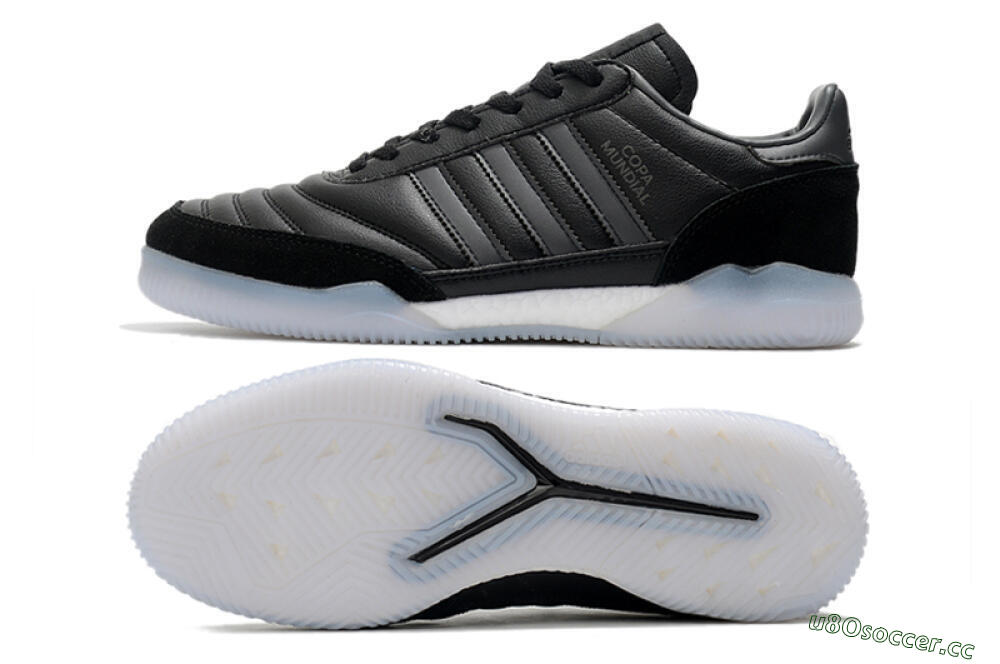 Men's Adidas Copa Mundial IC Indoor & Futsal Low-Tops Football Shoes - Black/White 1