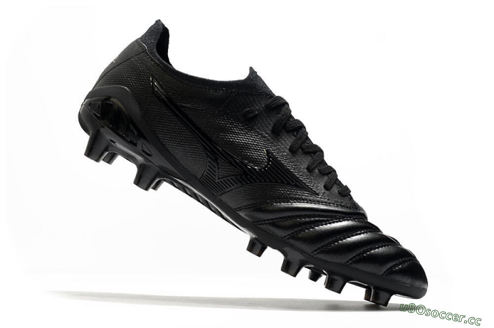 Men's Mizuno Morelia Neo 3 FG Firm Ground Low-Tops Football Boots - Black/Black 4