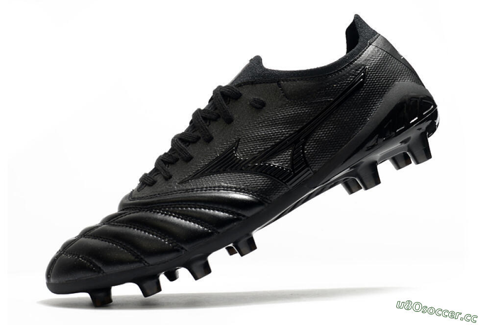 Men's Mizuno Morelia Neo 3 FG Firm Ground Low-Tops Football Boots - Black/Black 5