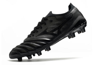 Men's Mizuno Morelia Neo 3 FG Firm Ground Low-Tops Football Boots - Black/Black