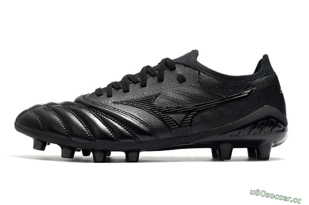 Men's Mizuno Morelia Neo 3 FG Firm Ground Low-Tops Football Boots - Black/Black 0