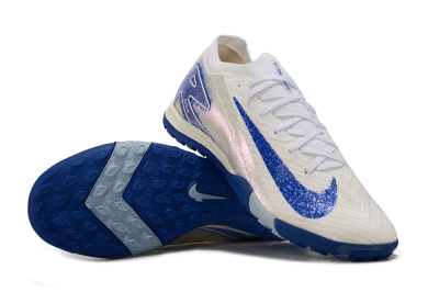 Unisex Nike Air Zoom Mercurial Vapor 16 Elite TF Artificial Turf Low-Tops Football Shoes - White/Blue