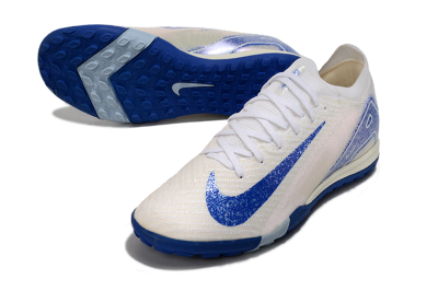 Unisex Nike Air Zoom Mercurial Vapor 16 Elite TF Artificial Turf Low-Tops Football Shoes - White/Blue
