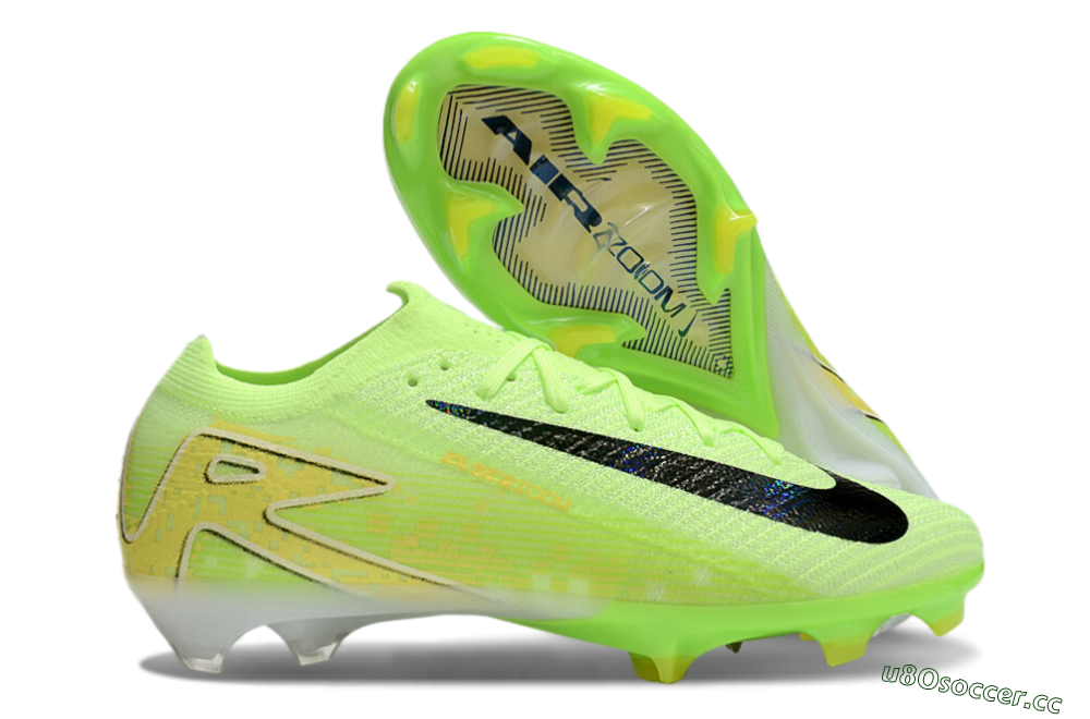 Unisex Nike Air Zoom Mercurial Vapor 16 Elite FG Firm Ground Low-Tops Football Boots - Green/Black/Yellow 2