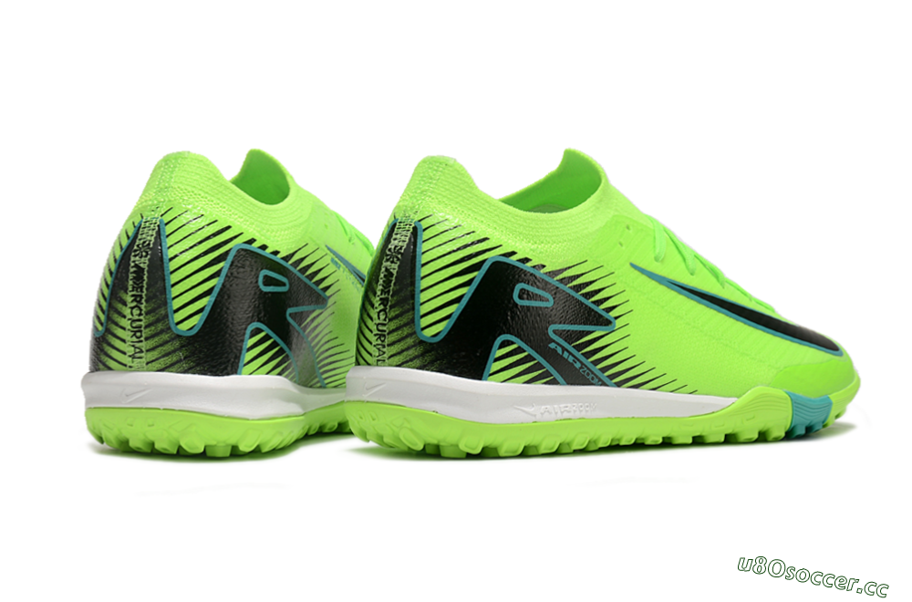 Unisex Nike Air Zoom Mercurial Vapor 16 Elite TF Artificial Turf Low-Tops Football Shoes - Green/Black/Blue 6