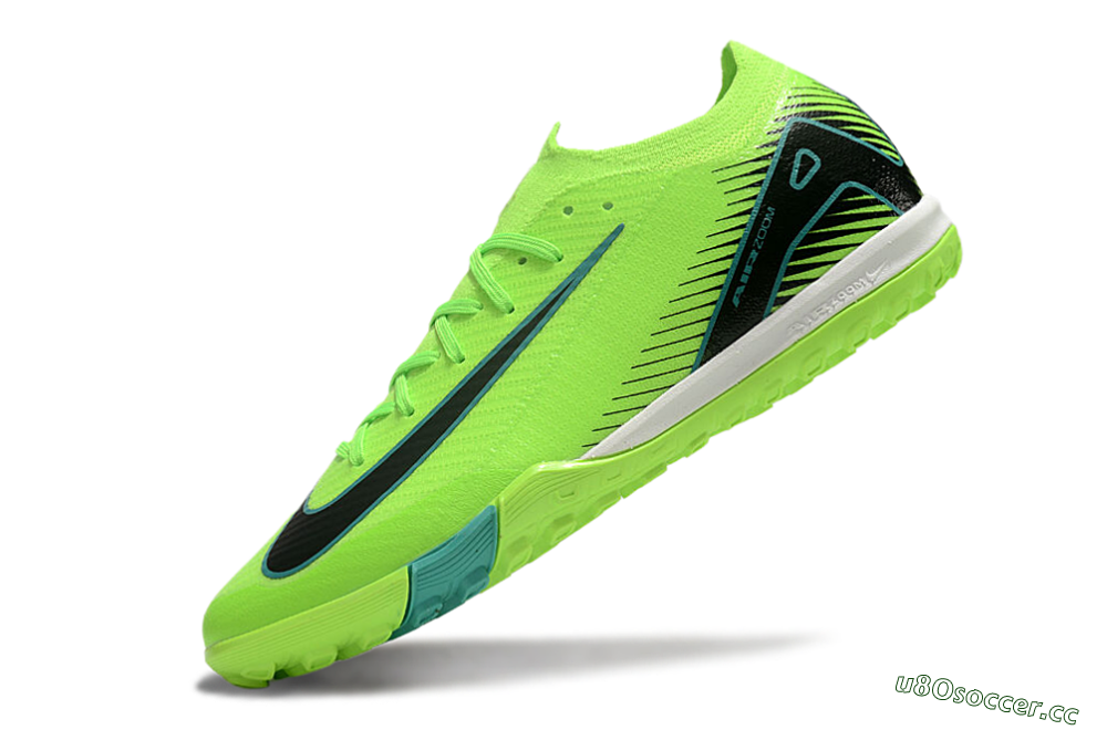 Unisex Nike Air Zoom Mercurial Vapor 16 Elite TF Artificial Turf Low-Tops Football Shoes - Green/Black/Blue 5