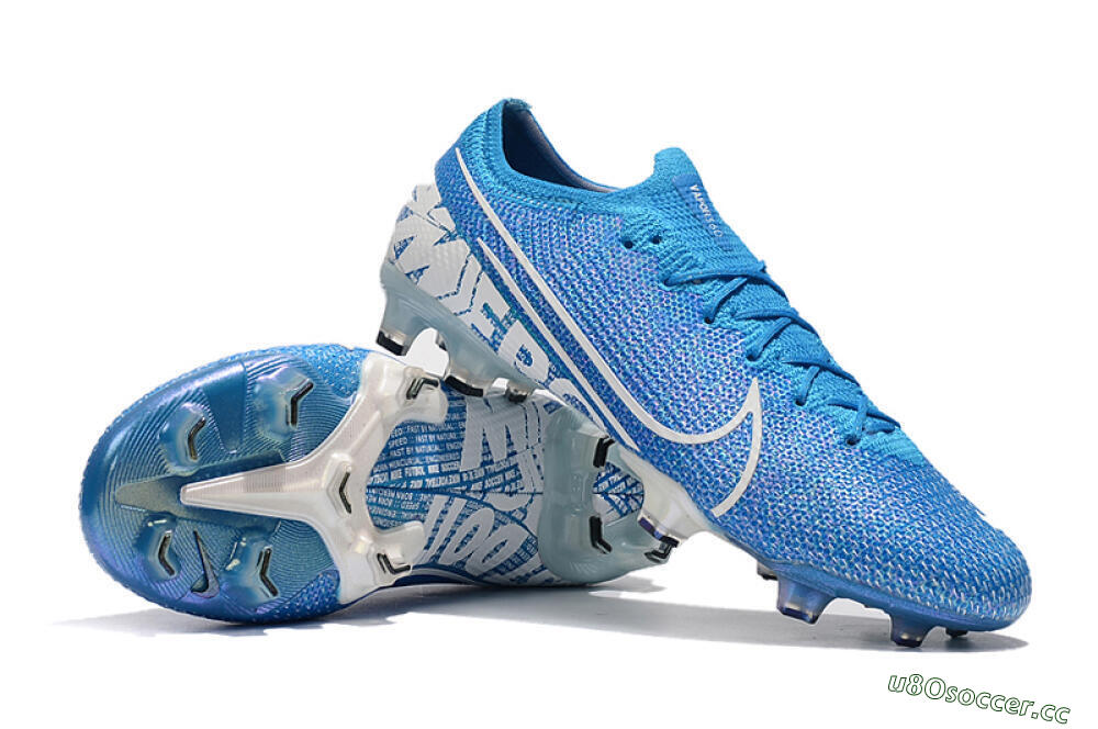 Men's Nike Mercurial Vapor 13 Elite FG Firm Ground Low-Tops Football Boots - Blue/White 4