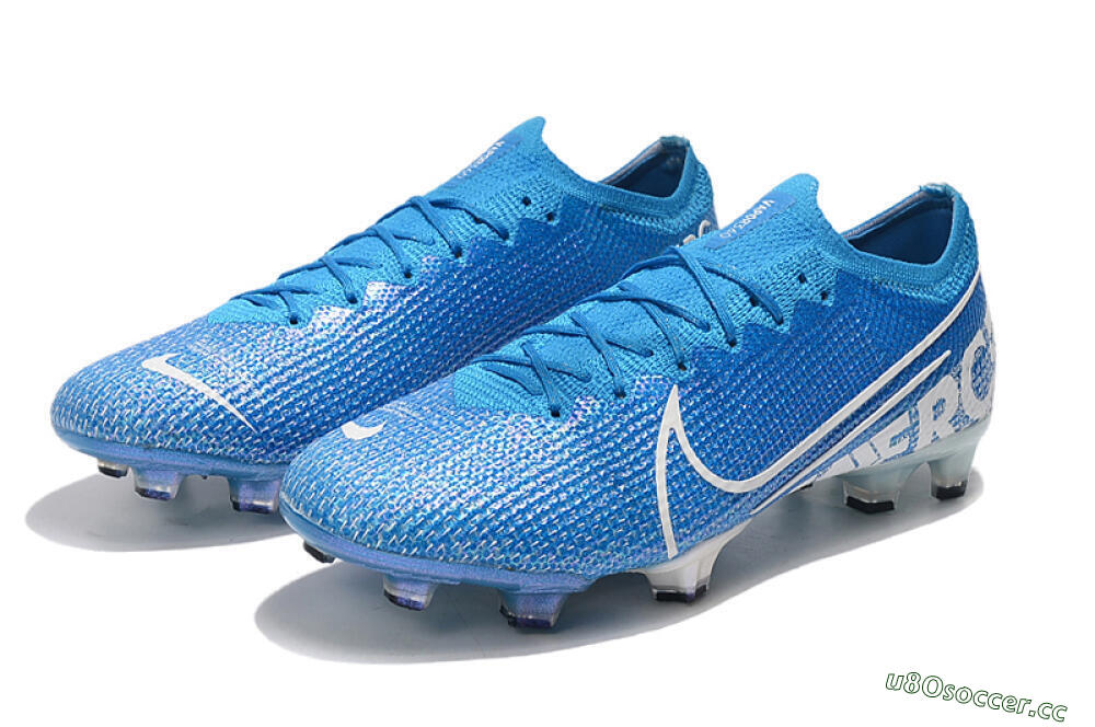 Men's Nike Mercurial Vapor 13 Elite FG Firm Ground Low-Tops Football Boots - Blue/White 5