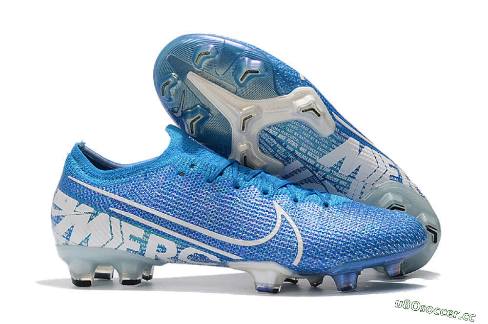 Men's Nike Mercurial Vapor 13 Elite FG Firm Ground Low-Tops Football Boots - Blue/White 2