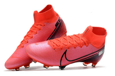 Men's Nike Mercurial Superfly 7 Elite FG Firm Ground High-Tops Football Boots - Red/Black