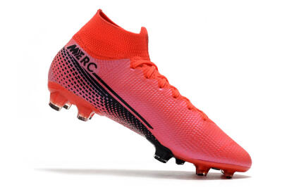 Men's Nike Mercurial Superfly 7 Elite FG Firm Ground High-Tops Football Boots - Red/Black