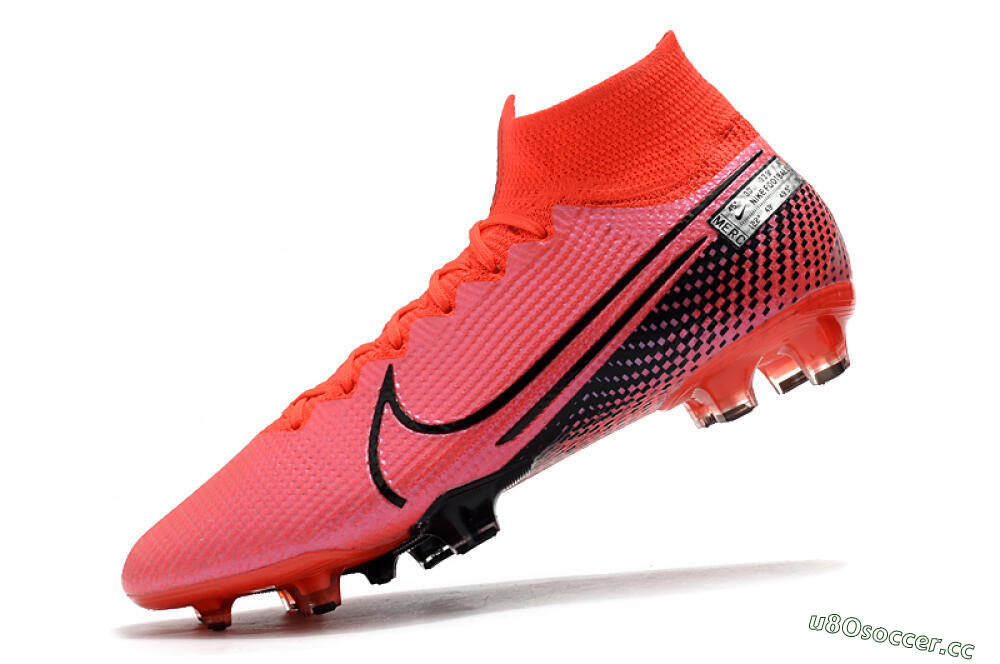 Men's Nike Mercurial Superfly 7 Elite FG Firm Ground High-Tops Football Boots - Red/Black 8