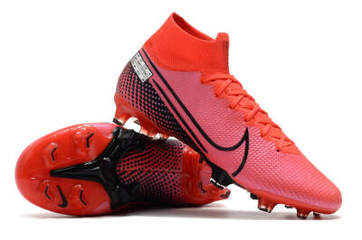 Men's Nike Mercurial Superfly 7 Elite FG Firm Ground High-Tops Football Boots - Red/Black
