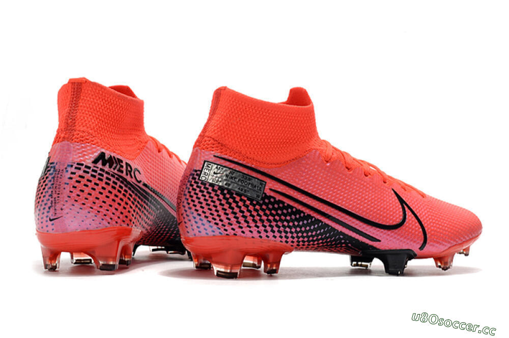 Men's Nike Mercurial Superfly 7 Elite FG Firm Ground High-Tops Football Boots - Red/Black 9