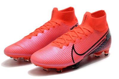 Men's Nike Mercurial Superfly 7 Elite FG Firm Ground High-Tops Football Boots - Red/Black