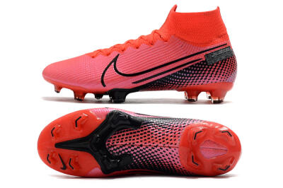 Men's Nike Mercurial Superfly 7 Elite FG Firm Ground High-Tops Football Boots - Red/Black