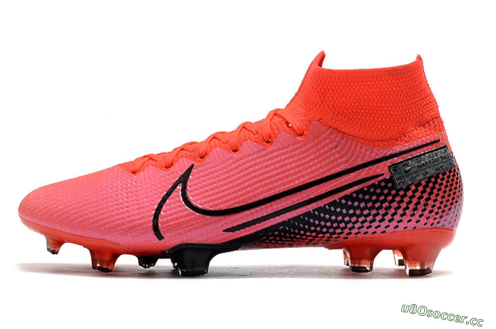 Men's Nike Mercurial Superfly 7 Elite FG Firm Ground High-Tops Football Boots - Red/Black 0
