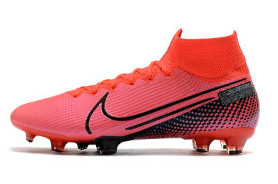 Men's Nike Mercurial Superfly 7 Elite FG Firm Ground High-Tops Football Boots - Red/Black