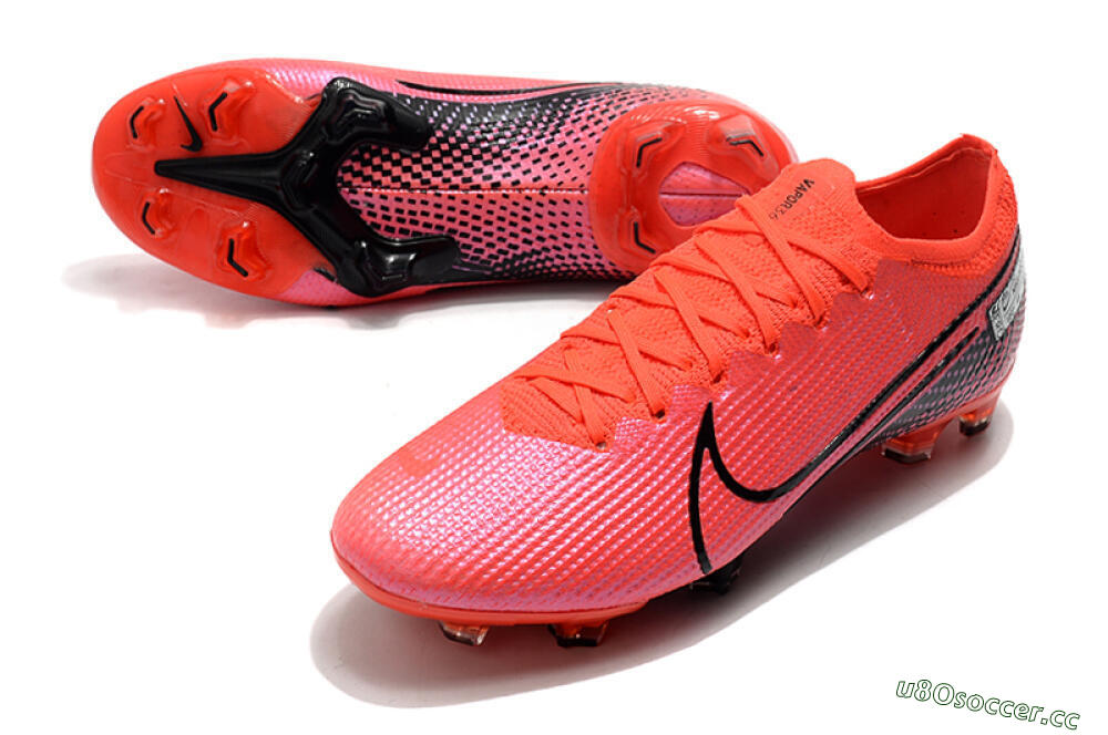 Men's Nike Mercurial Vapor 13 Elite FG Firm Ground Low-Tops Football Boots - Red/Black 3