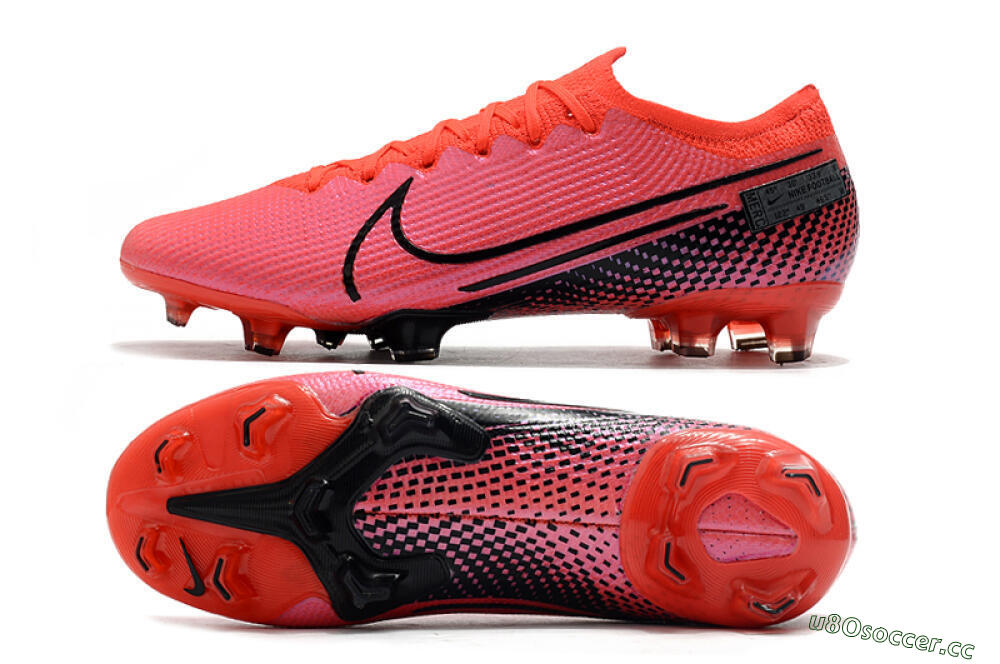 Men's Nike Mercurial Vapor 13 Elite FG Firm Ground Low-Tops Football Boots - Red/Black 1