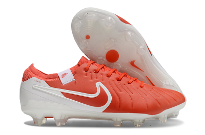 Men's Nike Tiempo Legend 10 Elite FG Firm Ground Low-Tops Football Boots - Red/White