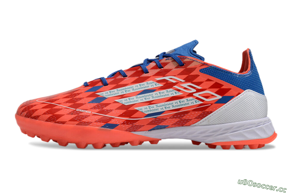 Men's Thomas Müller x Adidas F50 Elite Raumdeuter TF Artificial Turf Low-Tops Football Shoes - Red/Blue/White 0