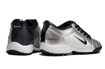 Men's Nike Total 90 II TF Artificial Turf Low-Tops Football Shoes - Silver/Black/Red