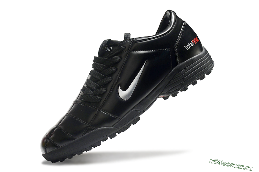 Men's Nike Total 90 II TF Artificial Turf Low-Tops Football Shoes - Black/White/Red 5