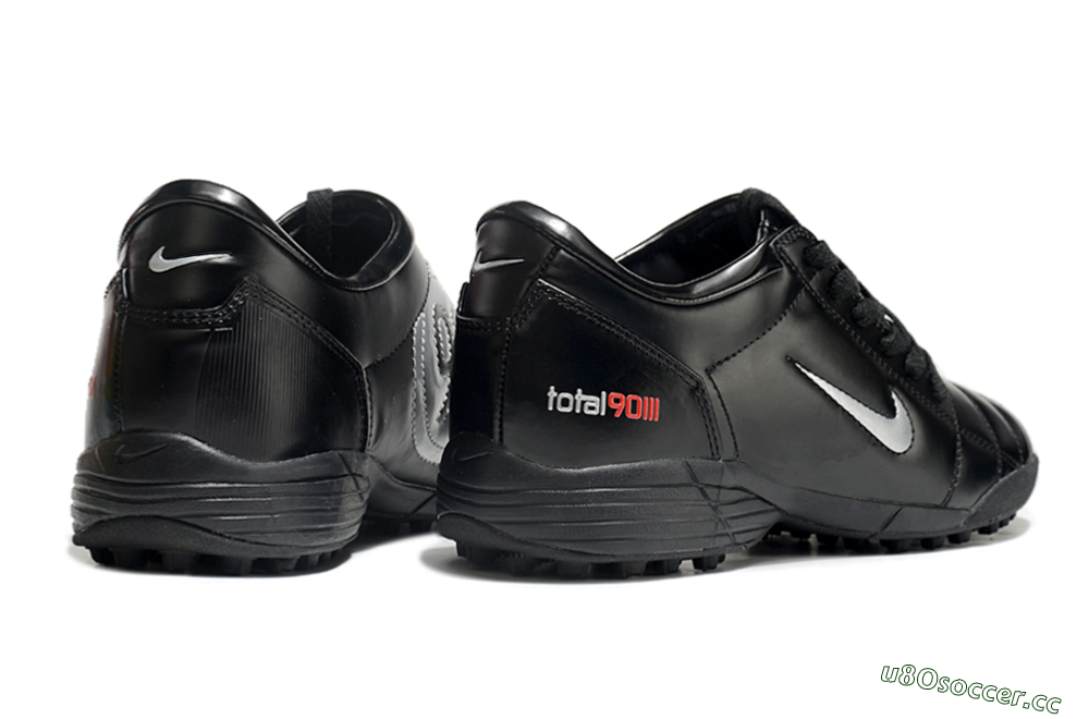Men's Nike Total 90 II TF Artificial Turf Low-Tops Football Shoes - Black/White/Red 6