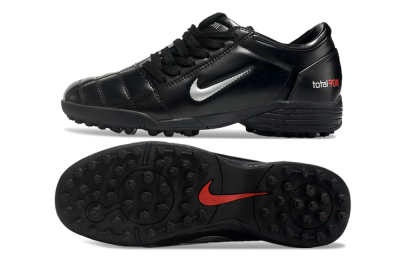 Men's Nike Total 90 II TF Artificial Turf Low-Tops Football Shoes - Black/White/Red