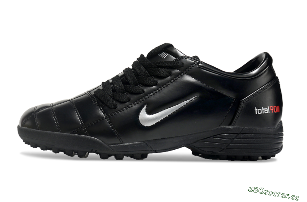 Men's Nike Total 90 II TF Artificial Turf Low-Tops Football Shoes - Black/White/Red 0