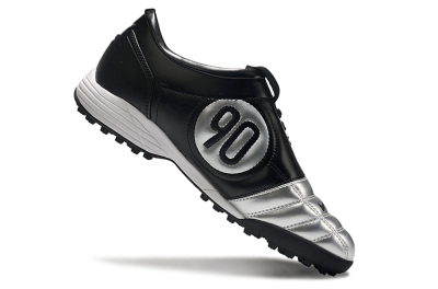 Men's Nike Total 90 II TF Artificial Turf Low-Tops Football Shoes - Black/Silver/Red