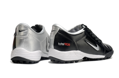 Men's Nike Total 90 II TF Artificial Turf Low-Tops Football Shoes - Black/Silver/Red