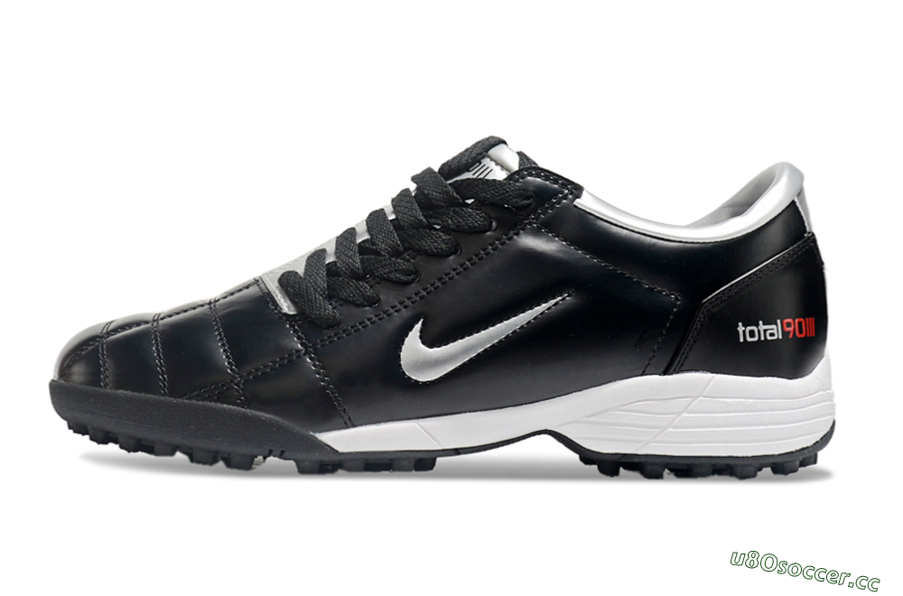 Men's Nike Total 90 II TF Artificial Turf Low-Tops Football Shoes - Black/Silver/Red 0